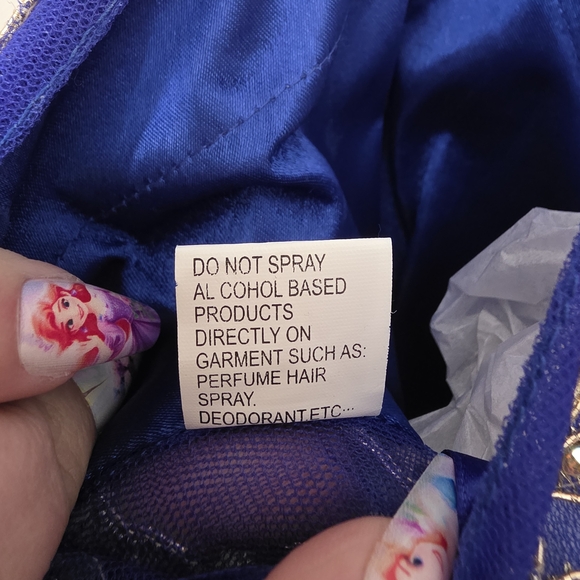 Elegant Blue and Gold Kids Dress - Picture 10 of 11